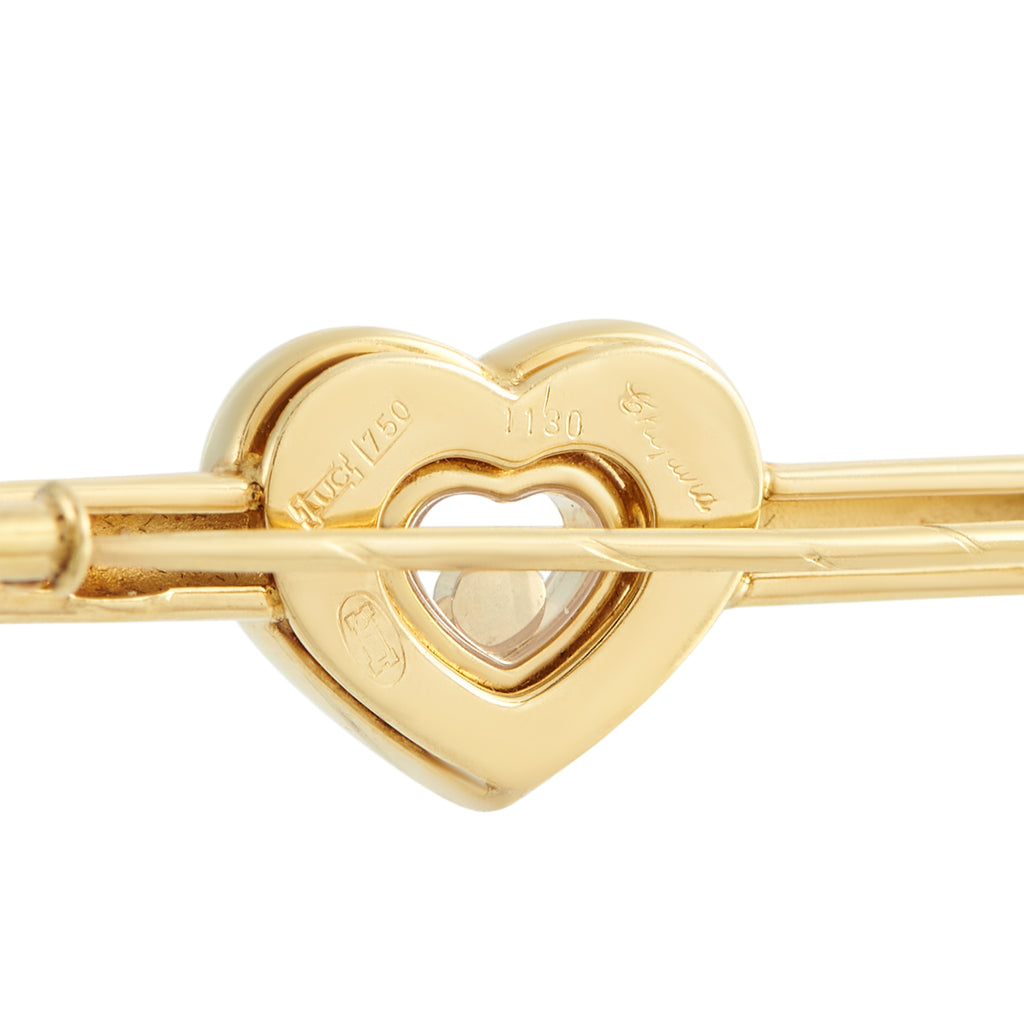 CHOPARD Happy Diamonds 18K Yellow Gold Diamond Brooch