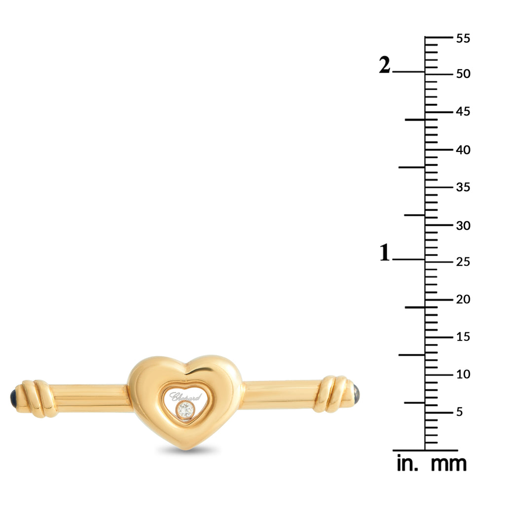 CHOPARD Happy Diamonds 18K Yellow Gold Diamond Brooch