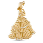CHRISTIAN DIOR 18K Yellow Gold Diamond Brooch