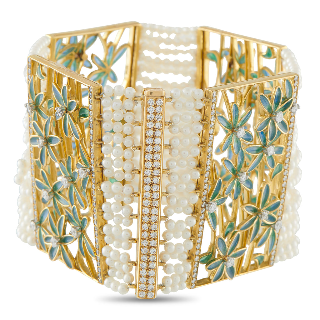 Cicada 18K Yellow Gold 2.65ct Diamond Bracelet