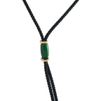 Cicada 18K Yellow Gold 2.75ct Diamond, Jade, and Onyx Tassel Pendant