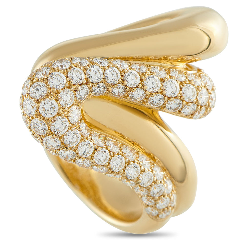 Concord18K Yellow Gold 2.37ct Diamond Ring – This dramatic Concord ring features a captivating sense of movement