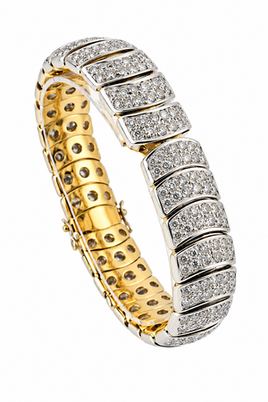 18K Gold Flexible 5.0ct Diamond Bracelet