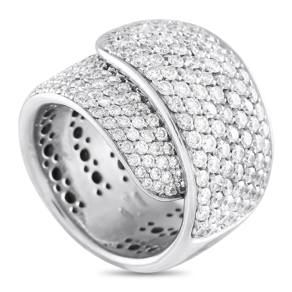 Damiani18K White Gold 3.25ct Diamond Ring