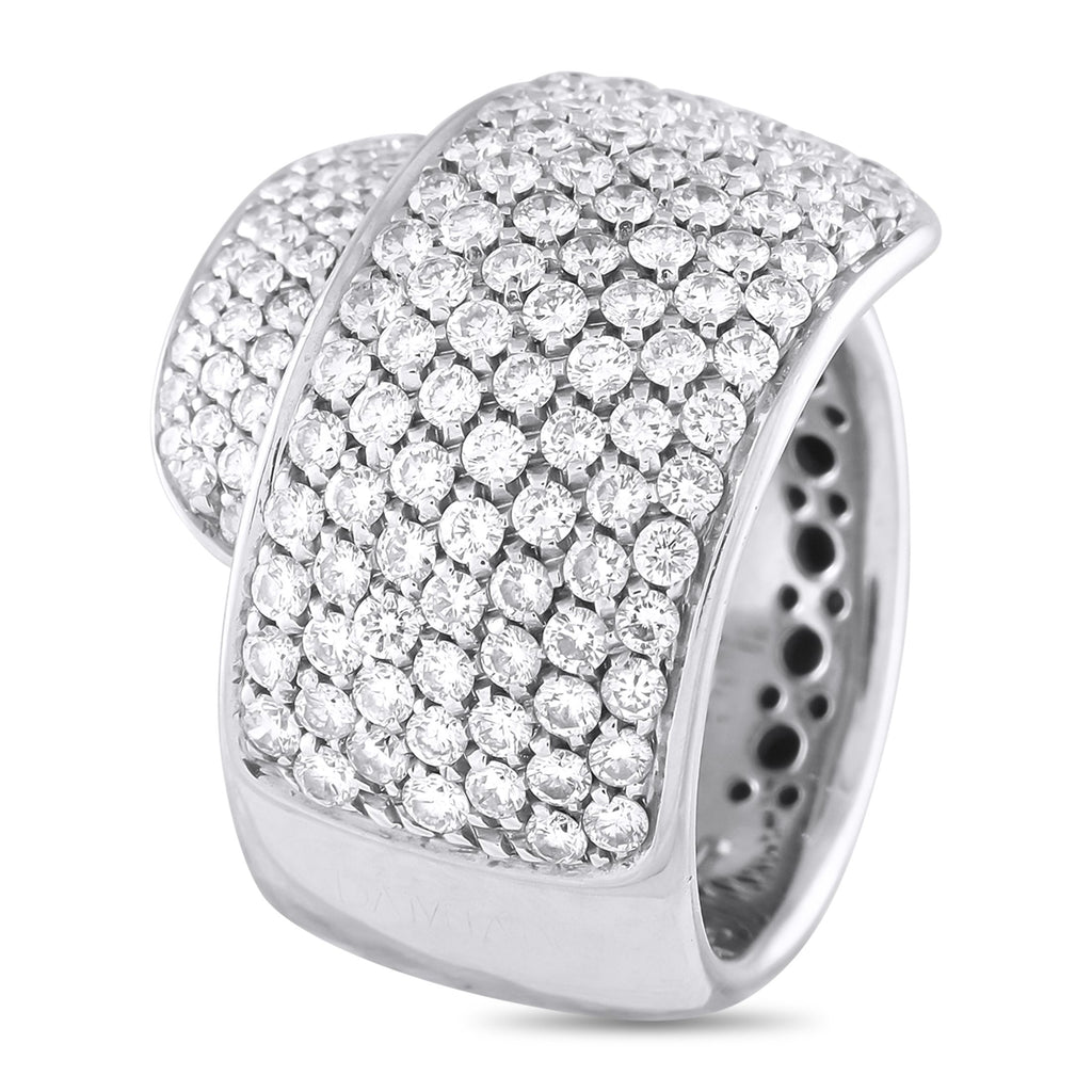 Damiani18K White Gold 3.25ct Diamond Ring