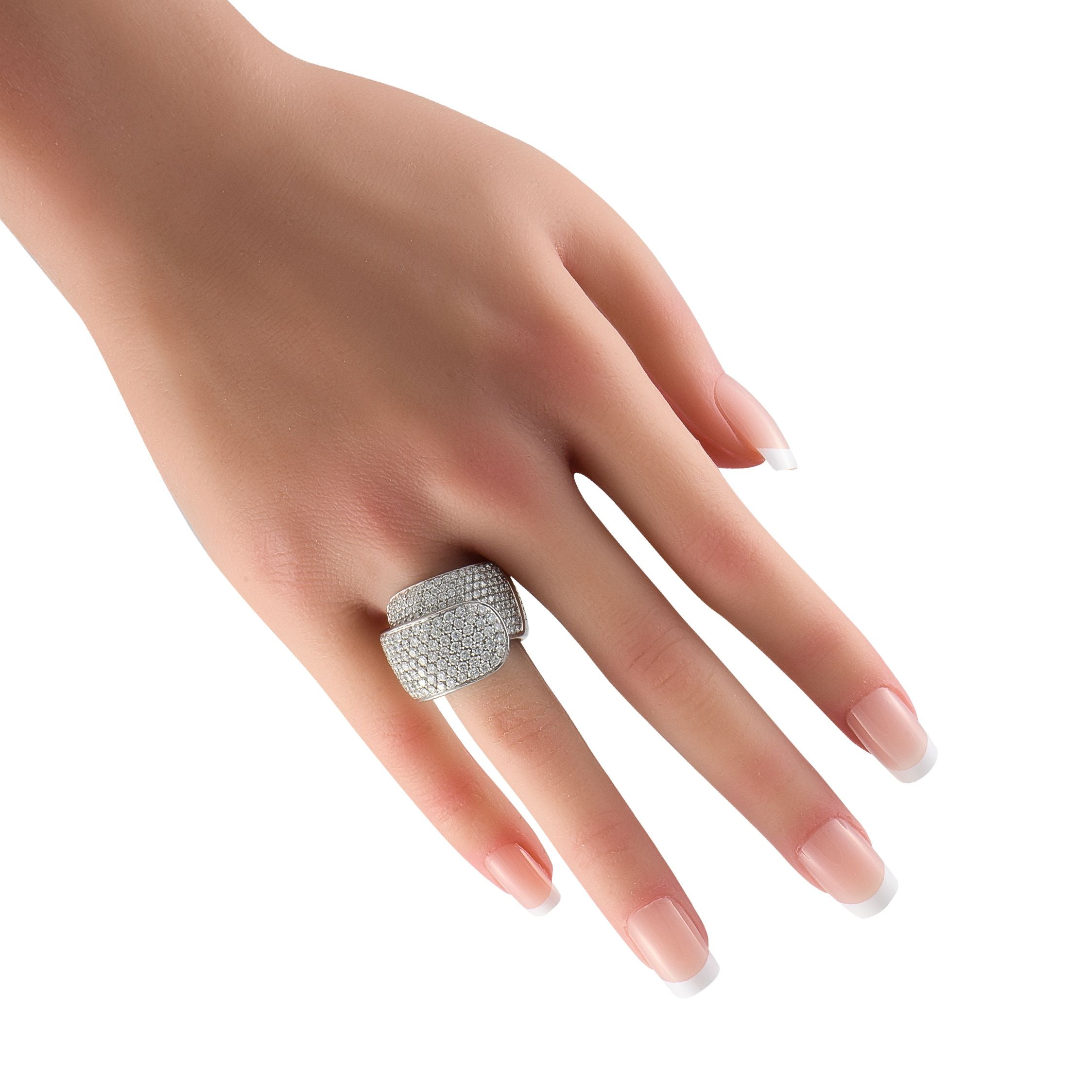 Damiani18K White Gold 3.25ct Diamond Ring