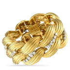 David Webb 18K Yellow Gold 4.50ct Diamond Bracelet