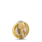 David Webb 18K Yellow Gold 3.80ct Diamond Earrings