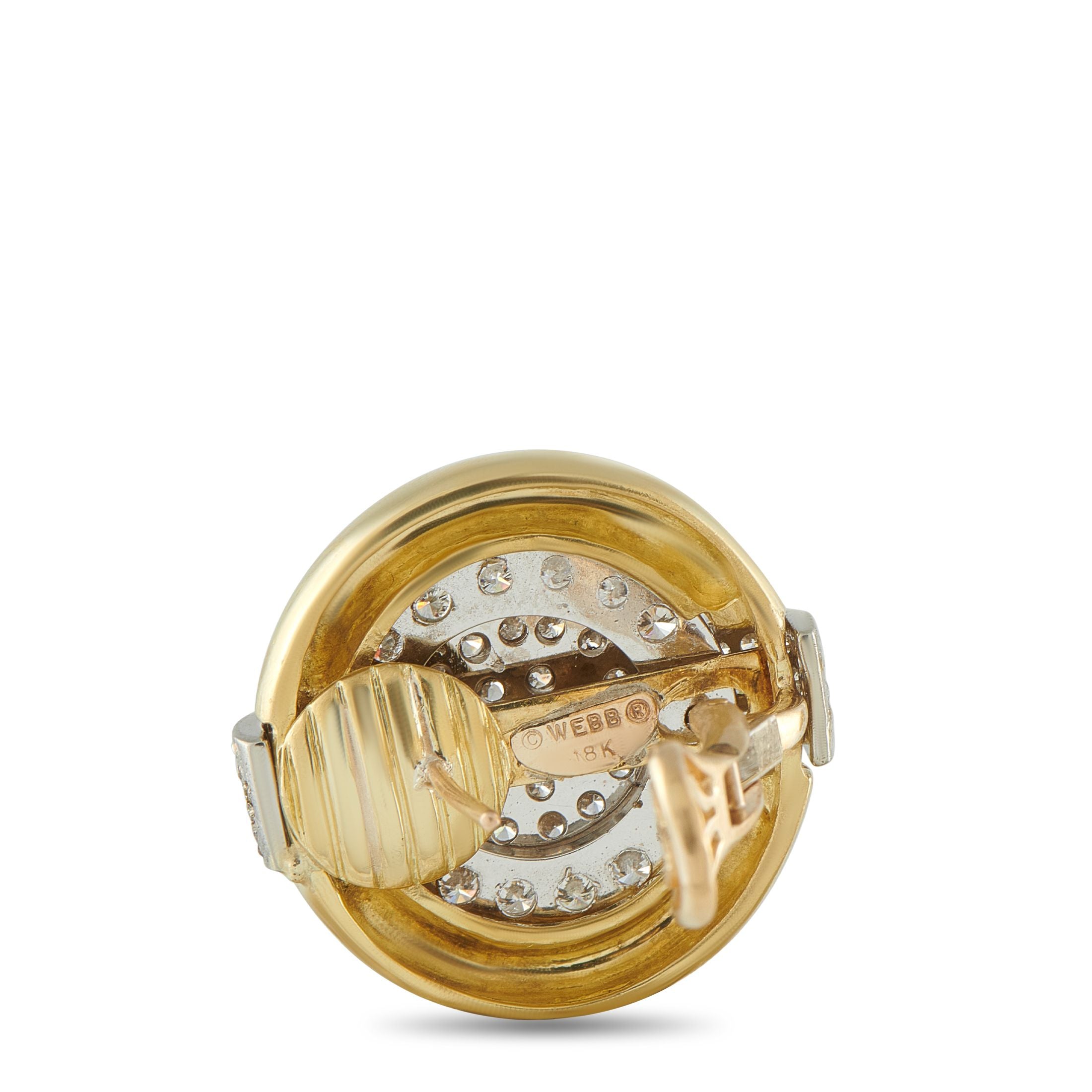 David Webb18K Yellow Gold 3.80ct Diamond Earrings