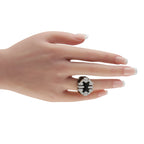 David Webb18K Yellow Gold 1.10ct Diamond and Enamel Ring