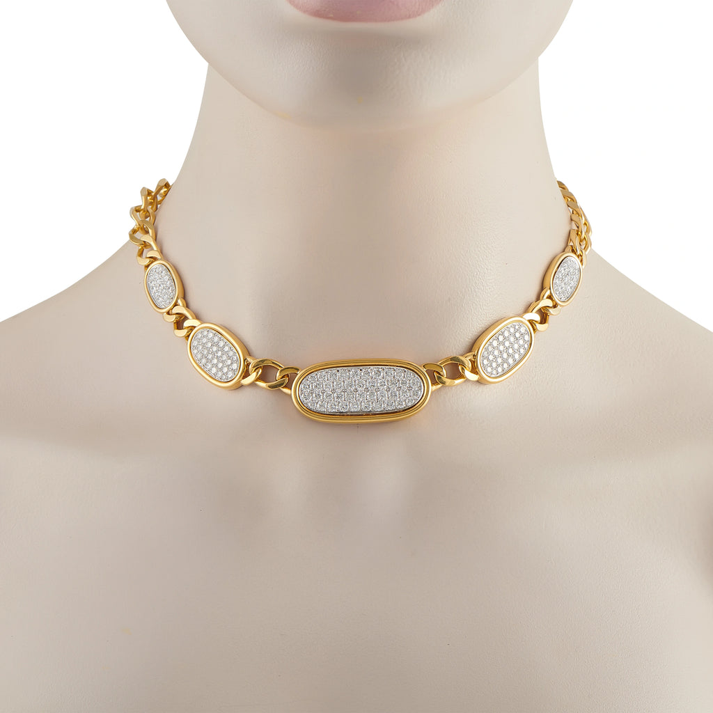 David Webb 18K Yellow Gold 9.0ct Diamond Necklace