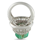 David WebbPlatinum 6.0ct Diamond and Emerald Ring