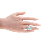 David Webb Platinum 5.56ct Diamond Turquoise Ring