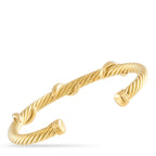 David Yurman 18K Yellow Gold 0.30ct Diamond Cable Bracelet
