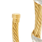 David Yurman 18K Yellow Gold 0.30ct Diamond Cable Bracelet