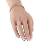 DAVID YURMAN18K White and Yellow Gold 0.50ct Diamond Bangle