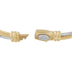 DAVID YURMAN18K White and Yellow Gold 0.50ct Diamond Bangle