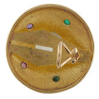 Denise Roberge18K Yellow Gold Moonstone and Multicolored Gemstone Clip-On Earrings