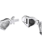 de Grisogono18K White Gold 21.70ct Diamond Black and White Hearts Bracelet