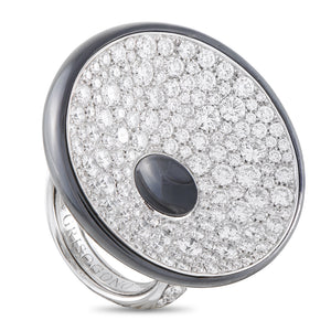 DE Grisogono 18K White Gold 6.76ct Diamond Statement Ring