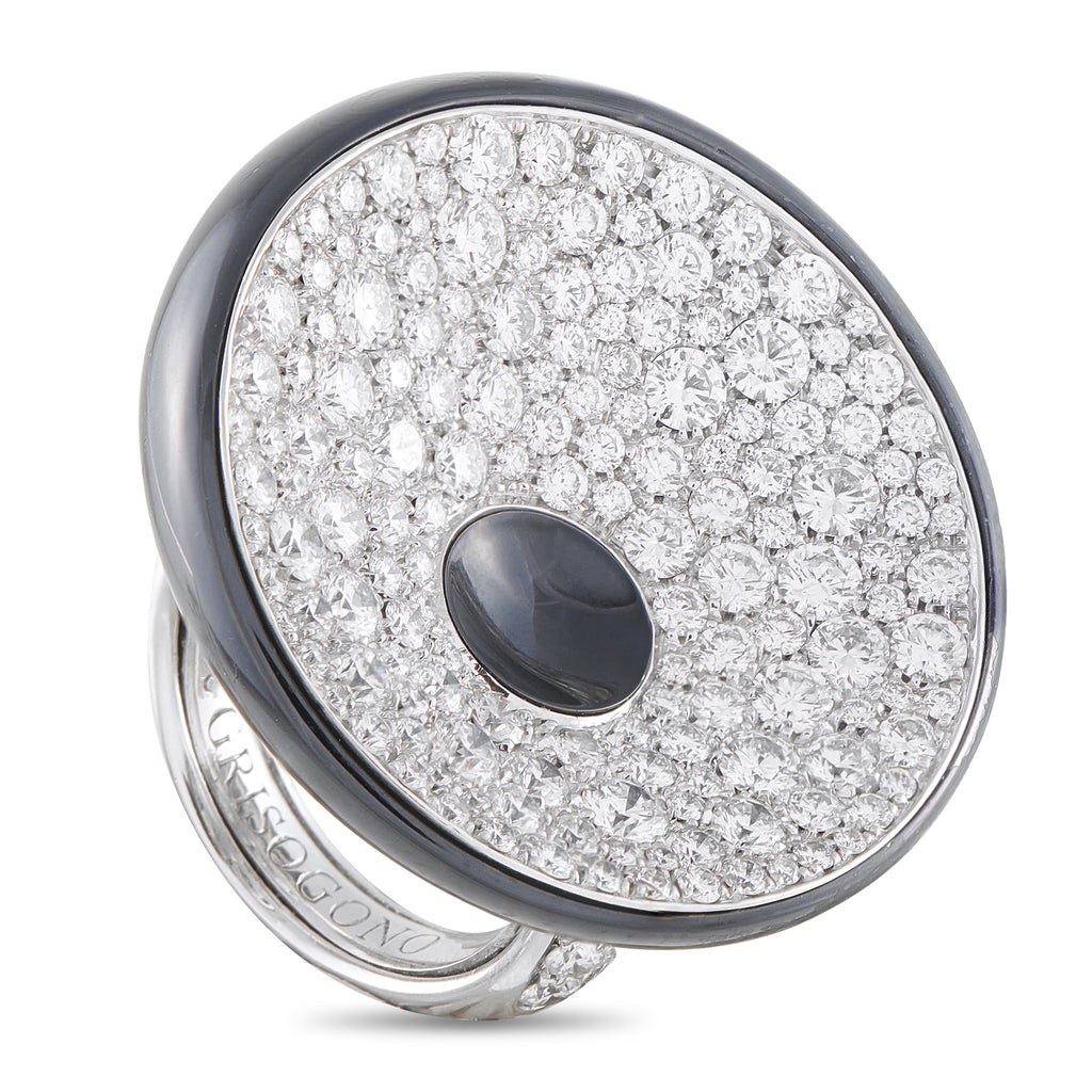de Grisogono 18K White Gold 6.76ct Diamond Statement Ring
