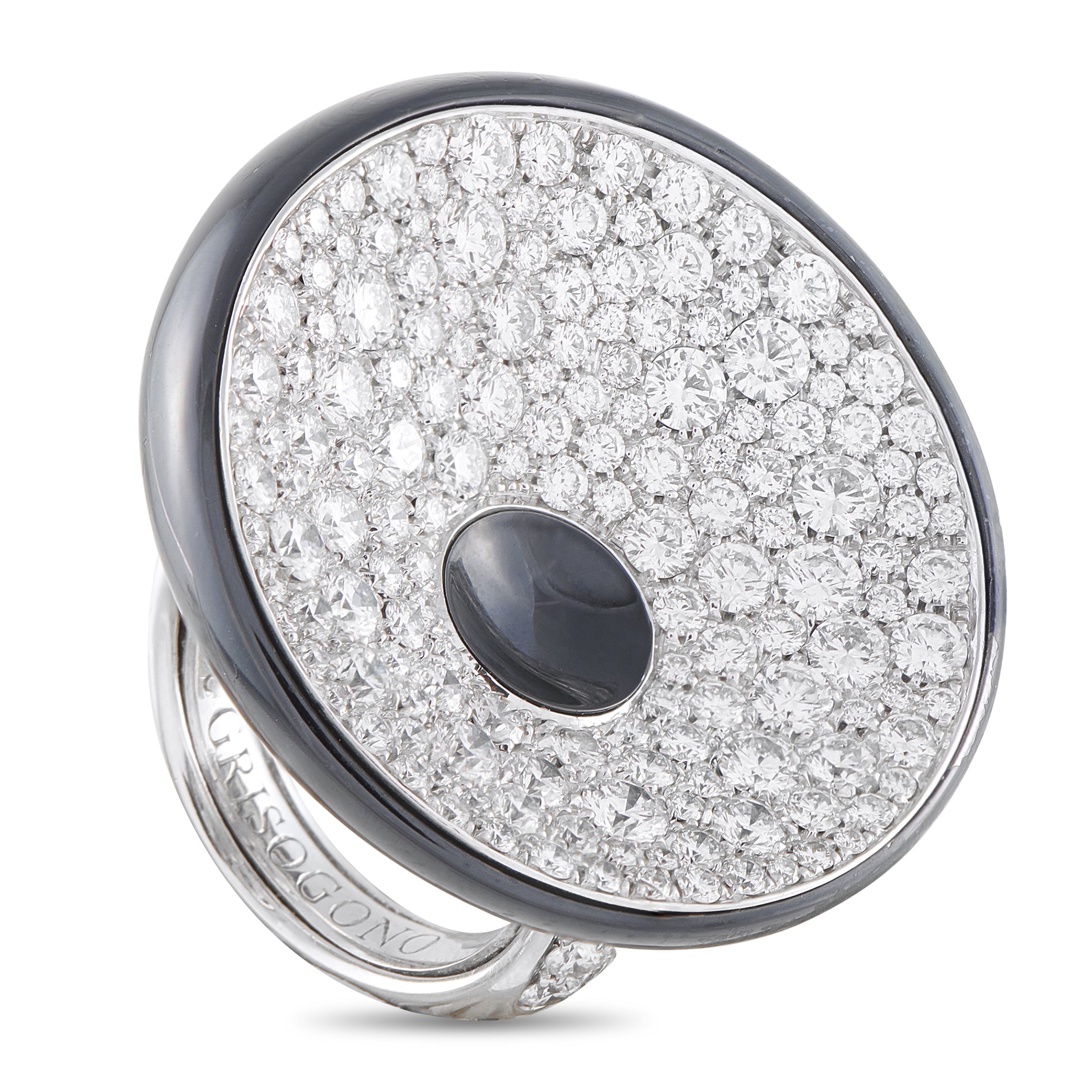 de Grisogono 18K White Gold 6.76ct Diamond Statement Ring