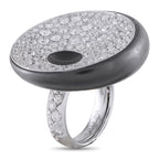 DE Grisogono 18K White Gold 6.76ct Diamond Statement Ring