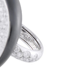 DE Grisogono 18K White Gold 6.76ct Diamond Statement Ring