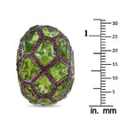 de Grisogono18K White Gold Ruby and Peridot Earrings