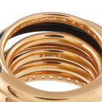 de Grisogono Allegra 18K Rose Gold 1.75ct Diamond and Black Ceramic Ring