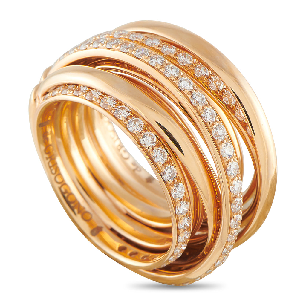 DE GRISOGONO Allegra 18K Rose Gold 2.05ct Diamond Ring