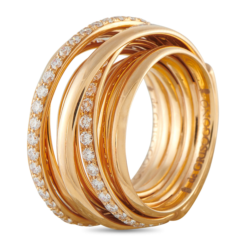DE GRISOGONO Allegra 18K Rose Gold 2.05ct Diamond Ring