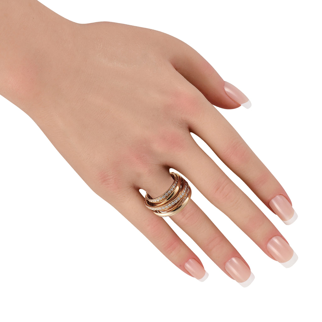 DE GRISOGONO Allegra 18K Rose Gold 2.05ct Diamond Ring