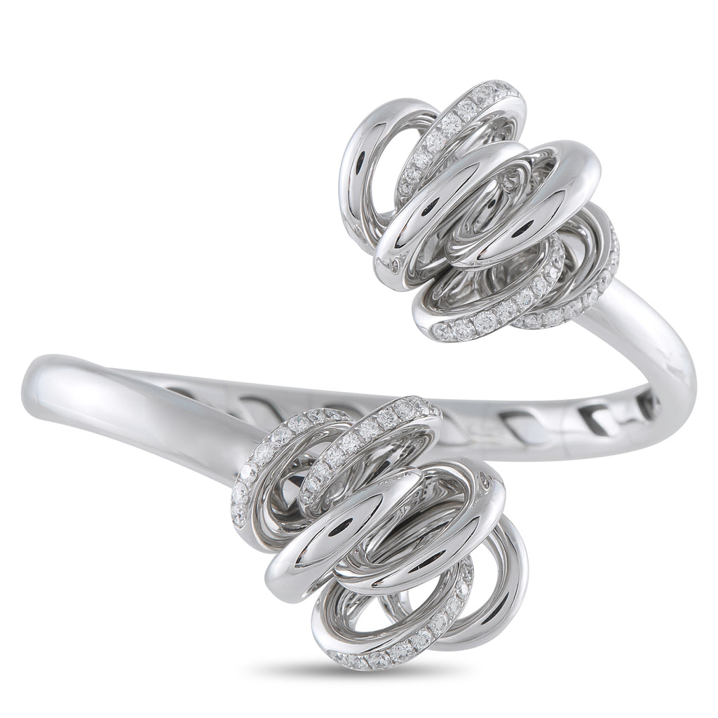 DE GRISOGONO Vortice 18K White Gold 1.60ct Diamond Bracelet
