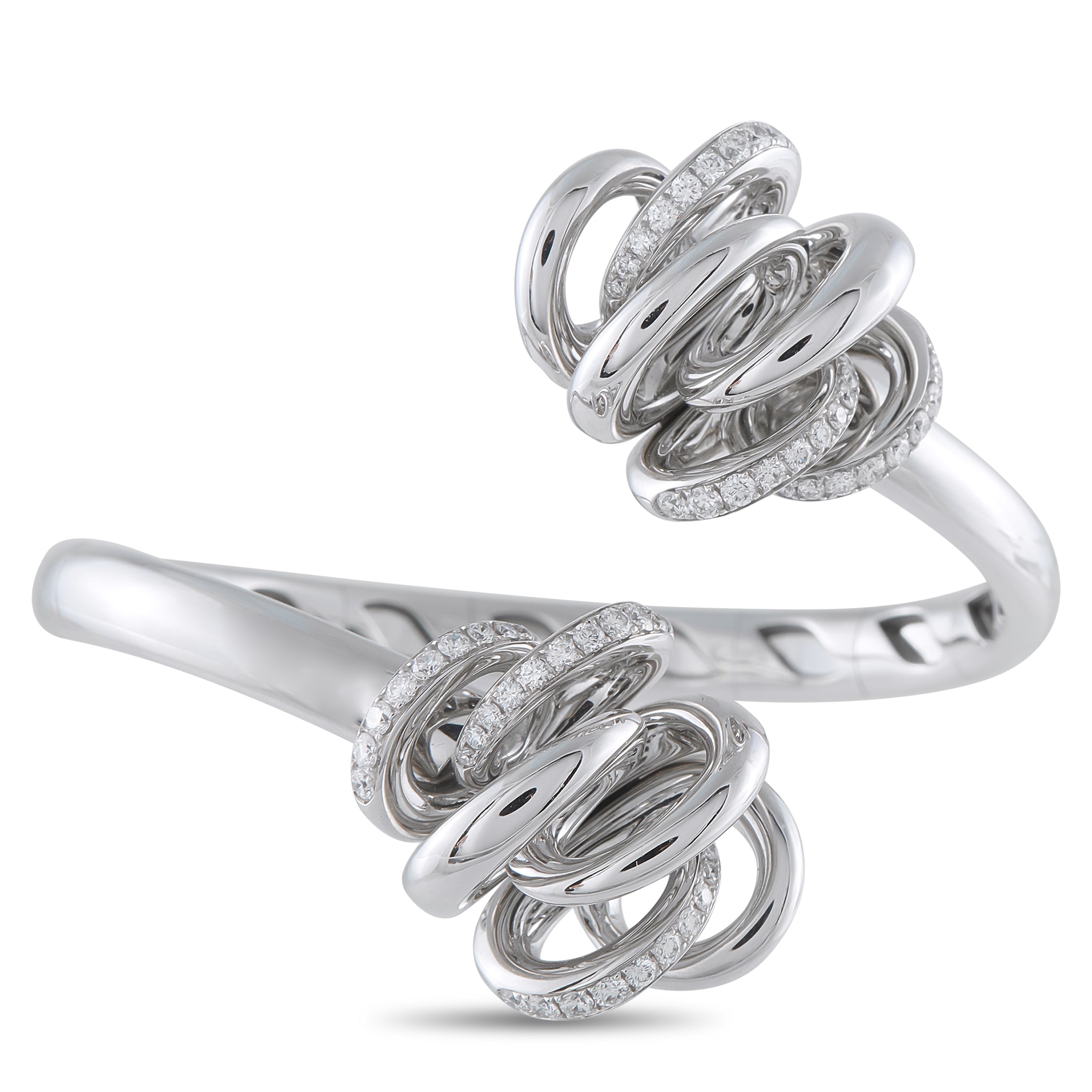 DE GRISOGONO Vortice 18K White Gold 1.60ct Diamond Bracelet
