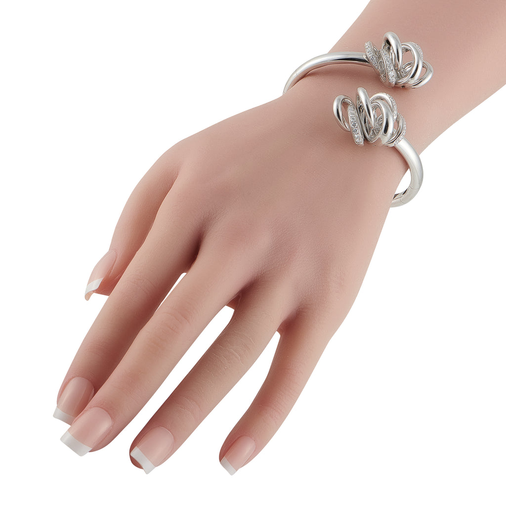 DE GRISOGONO Vortice 18K White Gold 1.60ct Diamond Bracelet