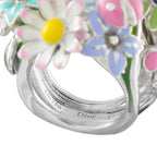 Dior 18K White Gold Aquamarine Enamel Ring