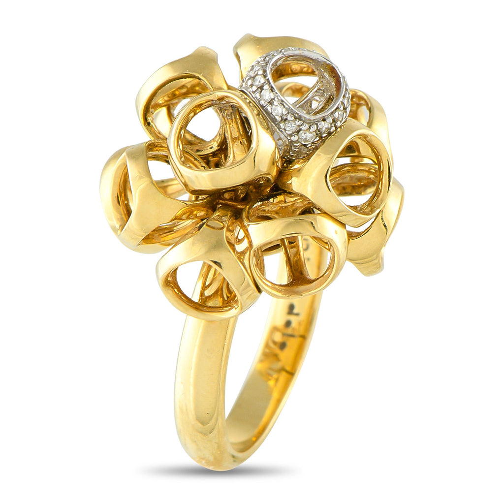 Di ModoloIcona 18K Yellow Gold Diamond Ring