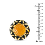 Elizabeth Gage 18K Yellow Gold Citrine and Enamel Earrings