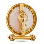 ELIZABETH LOCKE 18K Yellow Gold Venetian Glass Clip-On Earrings