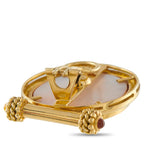 ELIZABETH LOCKE 18K Yellow Gold Venetian Glass Clip-On Earrings