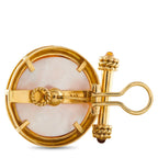 ELIZABETH LOCKE 18K Yellow Gold Venetian Glass Clip-On Earrings