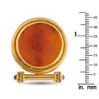 ELIZABETH LOCKE 18K Yellow Gold Venetian Glass Clip-On Earrings