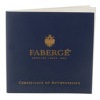 Faberge18K White Gold Diamond and Blue Enamel Egg Charm Bracelet