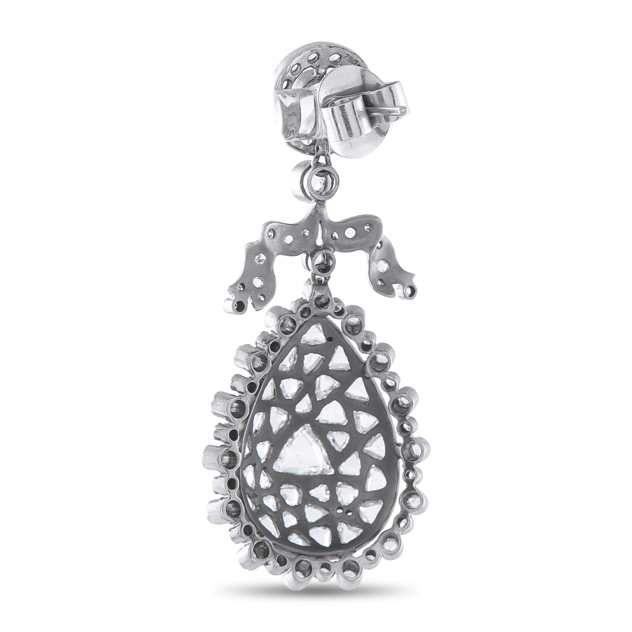 FRED LEIGHTON 18K White Gold 8.37ct Diamond Earrings