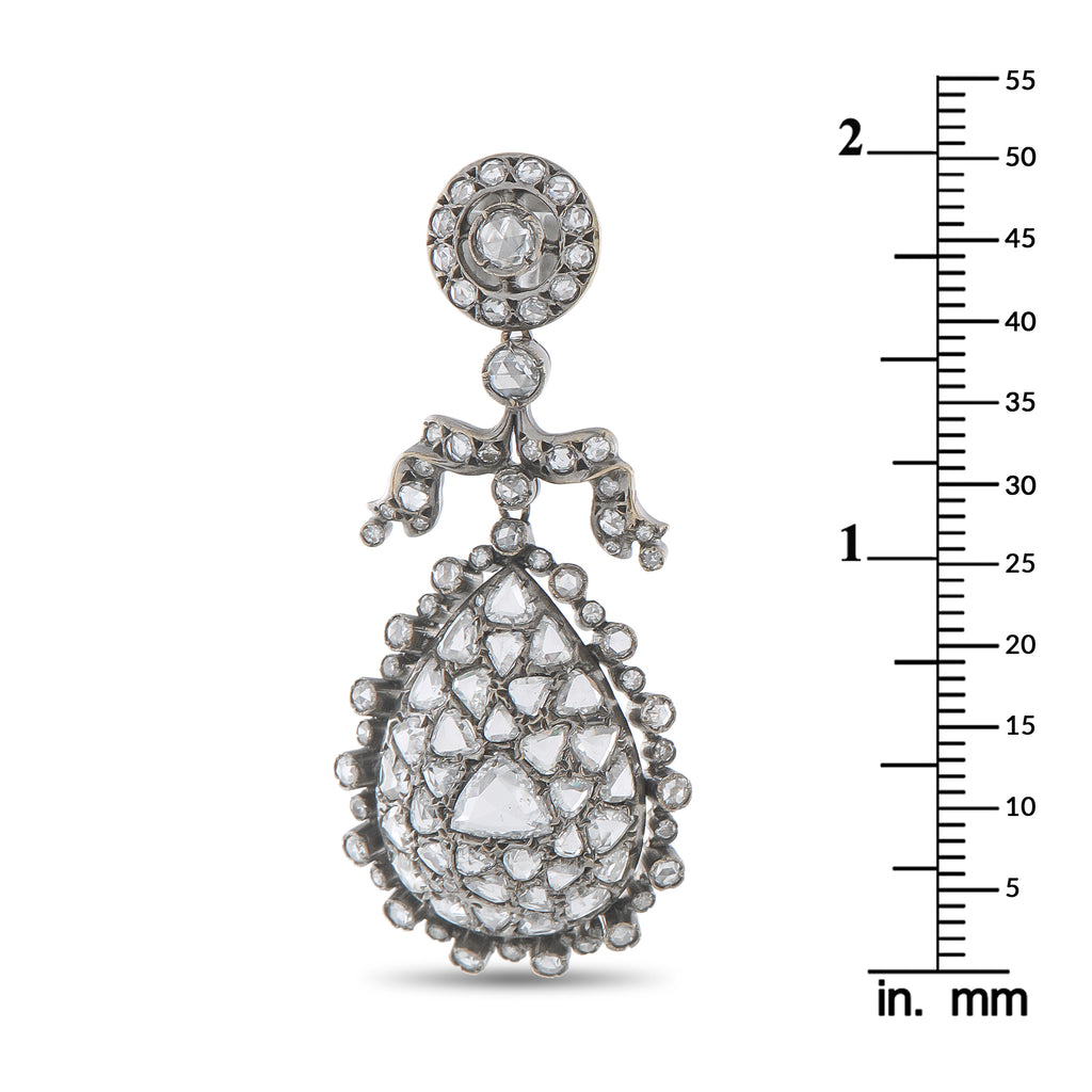FRED LEIGHTON 18K White Gold 8.37ct Diamond Earrings