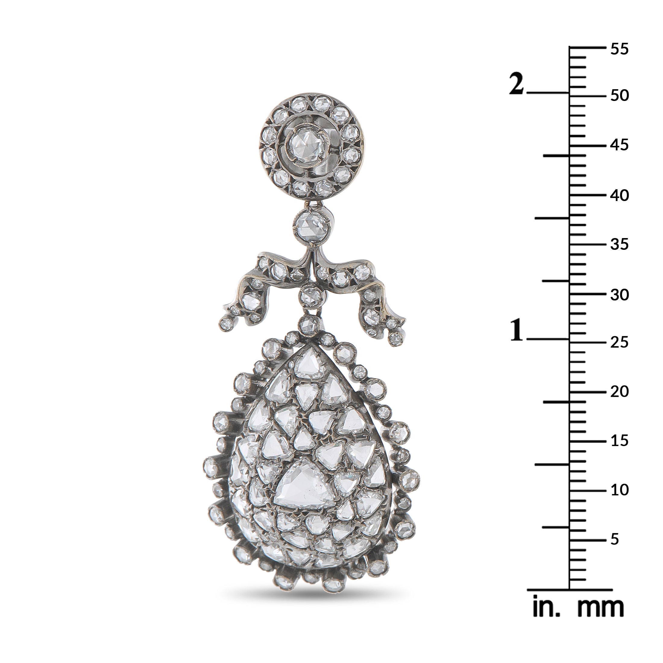 FRED LEIGHTON 18K White Gold 8.37ct Diamond Earrings
