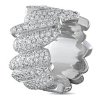 Fred OF Paris 18K white gold diamond crossover ring