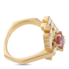 Fred of Paris 18K Yellow Gold 1.95ct Diamond and Ruby Ring