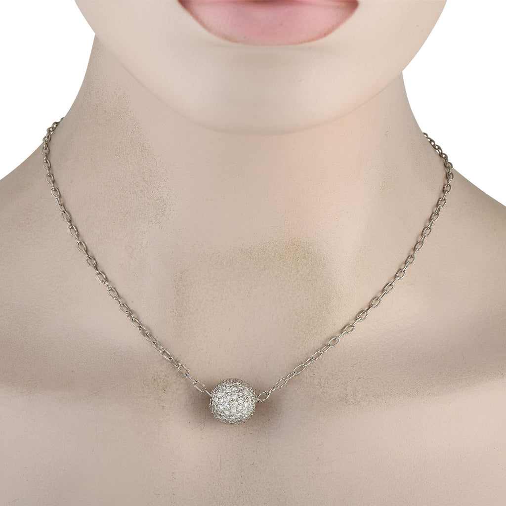 Gabriel & Co. JewelryGabriel & Co. Jewelry 18K White Gold 3.0ct Diamond Ball Necklace